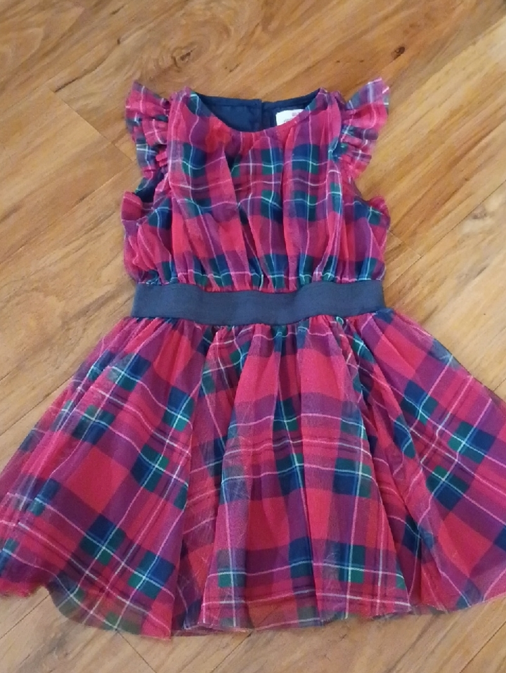 Vineyard Vines Girls Pink Plaid Elastic Waist Dress